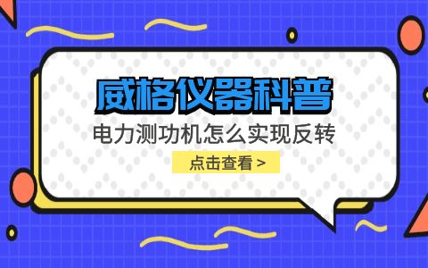 威格儀器-電力測(cè)功機(jī)怎么實(shí)現(xiàn)反轉(zhuǎn)插圖